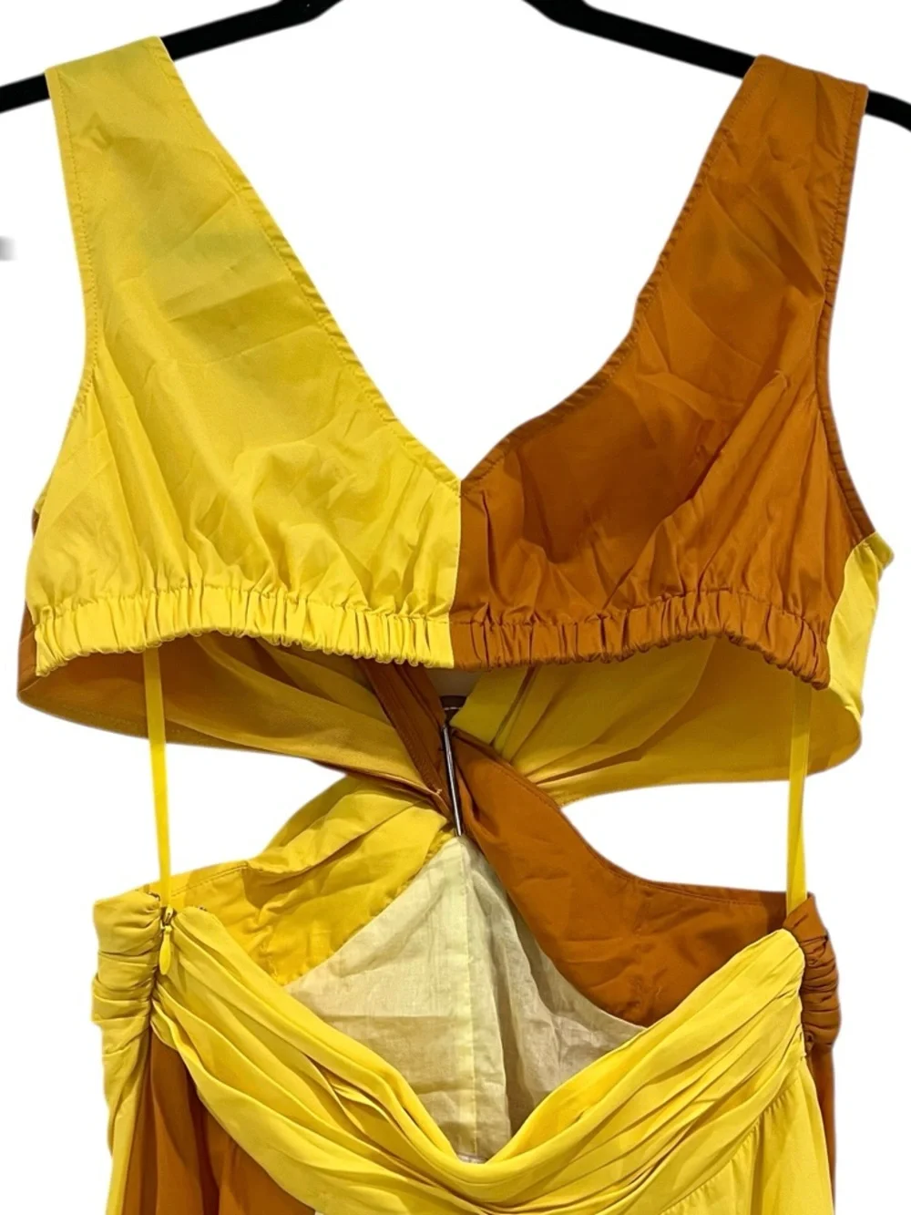 NWT NEW STAUD Passage Colorblock Maxi Dress Sun Bleached Wallflower Ring Cutout - Picture 6 of 9